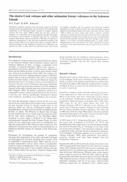 The elusive Cook volcano and other submarine