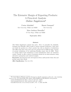 The Extensive Margin of Exporting Products: A Firm