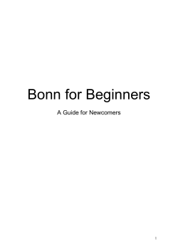 Bonn for Beginners 2012 Teile 1 u2 neu August