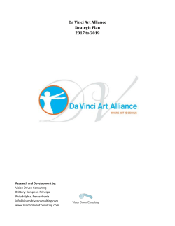 Da Vinci Art Alliance Strategic Plan 2017 to 2019