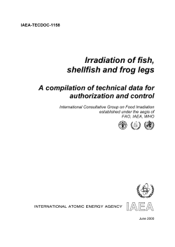 Irradiation of fish shellfish and frog legs