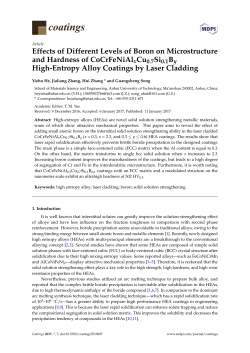 Effects of Different Levels of Boron on Microstructure and Hardness