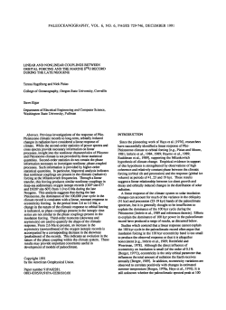 Linear and Nonlinear Couplings Between Orbital Forcing and the