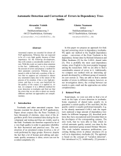 Automatic Detection and Correction of Errors in Dependency Tree