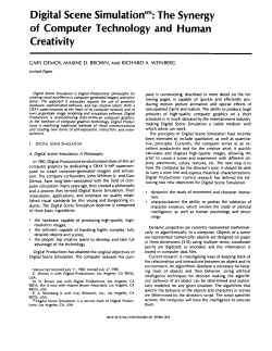 Digital Scene Simulation`": The Synergy