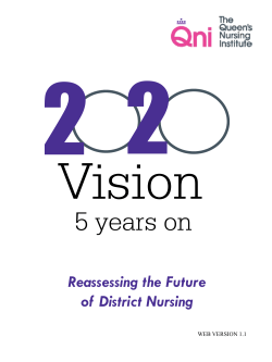 2020 Vision Five Years On - The Queen`s Nursing Institute