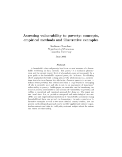 Assessing vulnerability to poverty