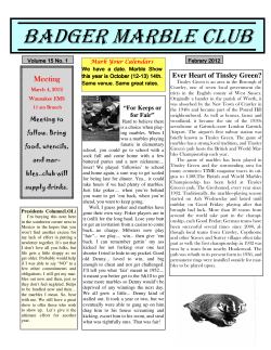 February 2012 - Badger Marble Club