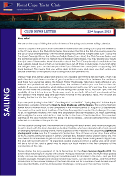 sailing - Royal Cape Yacht Club