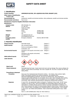 MSDS - GFS Chemicals