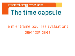 Je m`entra&icirc;ne pour les &eacute;valuations diagnostiques
