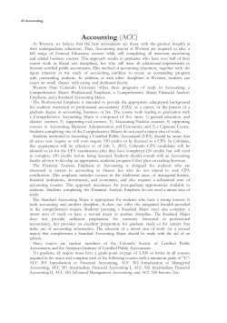 Accounting - Western State Colorado University