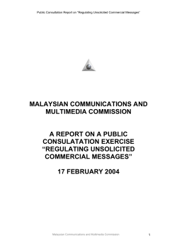 A Report on Discussion Paper on Regulating Unsolicited