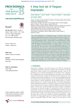 A living fossil tale of Pangaean biogeography