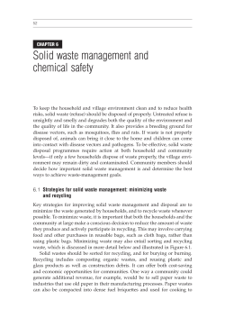 Solid waste management and chemical safety