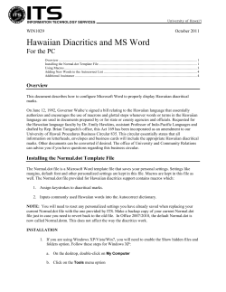 Hawaiian Diacritics and MS Word