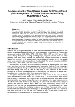 an asessment of flood hazard causes for efficient flood plain