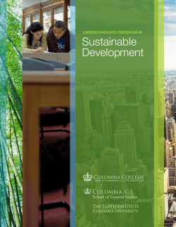 Sustainable Development - The Earth Institute