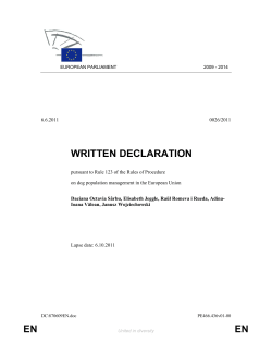 en en written declaration