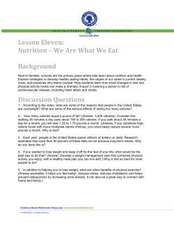Nutrition - Connect with Kids