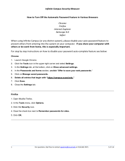 How to Turn Off the Automatic Password Feature