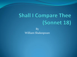 Shall I Compare Thee (Sonnet 18)