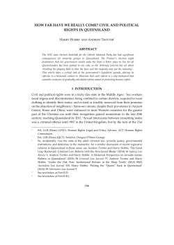 how far have we really come? civil and political rights in queensland