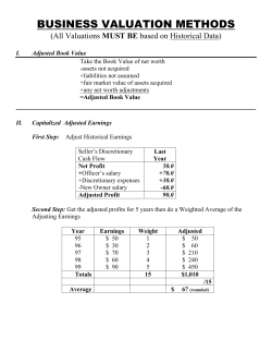 business valuation methods