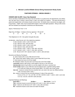 J. Michael Lunsford Middle School String Assessment Study Guide
