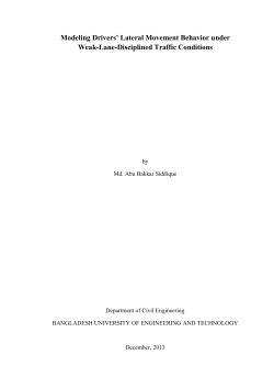 Modeling Drivers` Lateral Movement Behavior under Weak