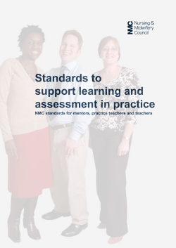 Standards to support learning and assessment in practice