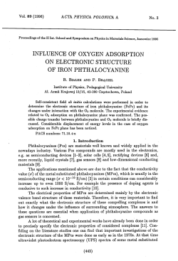 INFLUENCE OF OXYGEN ADSORPTION ON ELECTRONIC