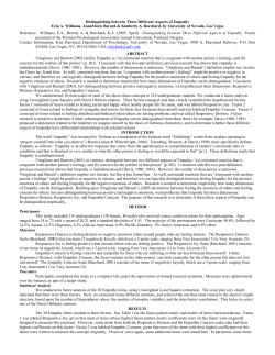 Distinguishing between Three Different Aspects of Empathy Erin A