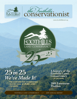 the Foothills - Foothills Land Conservancy