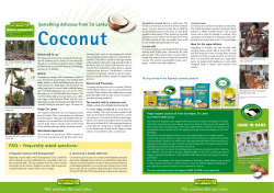 product information: coconut