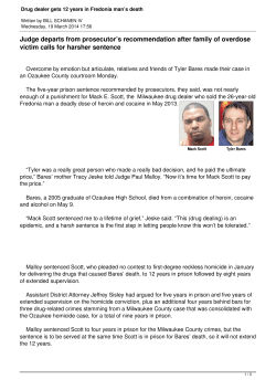 Drug dealer gets 12 years in Fredonia man`s death