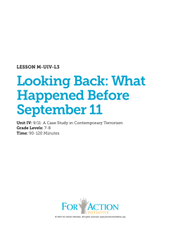 Looking Back: What Happened Before September 11