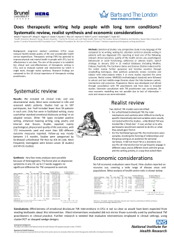 Does therapeutic writing help people with long term