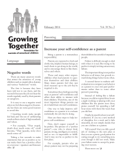 Increase your self-confidence as a parent Negative words