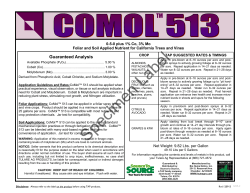Comol 513 StoS LABEL 120913