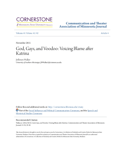 God, Gays, and Voodoo: Voicing Blame after Katrina