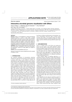 bioinformatics applications note