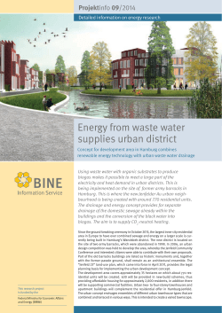 Energy from waste water supplies urban district
