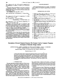 Description of Several Chemical Structure File Formats Used by