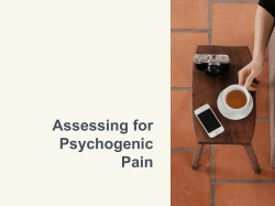 The PPD Assessment AND Fear and Meaning in Breaking the Pain