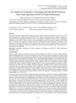 An Analysis of Comparative Advantage and Intra
