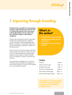 1 Improving through breeding