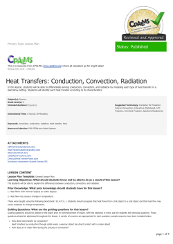 Heat Transfers: Conduction, Convection, Radiation