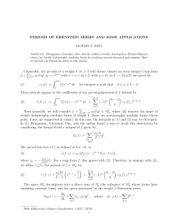 Periods of Eisenstein series and some applications