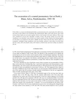 Port y Rhaw Report - Dyfed Archaeological Trust